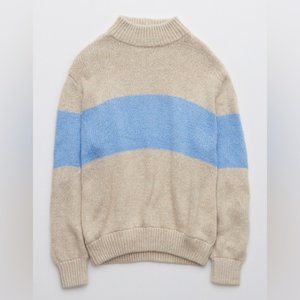 Aerie Oh-Snow-Soft Mock Neck Oversized Knit Sweater